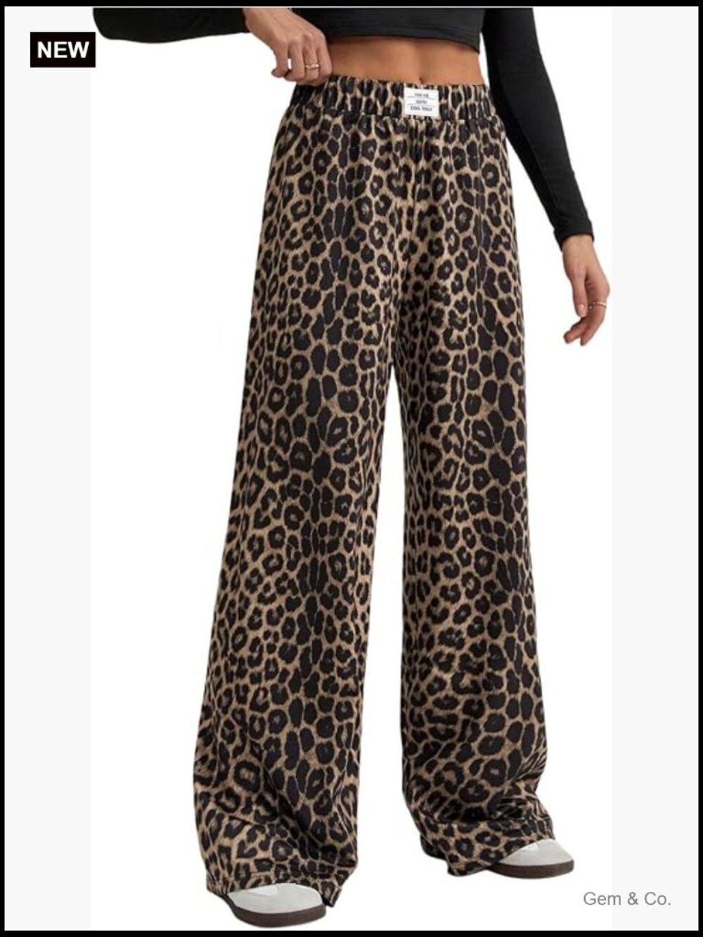 Wide Leg Elastic Waist Palazzo Pants with Pockets